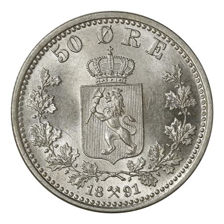 50 Øre 1891 kv 0