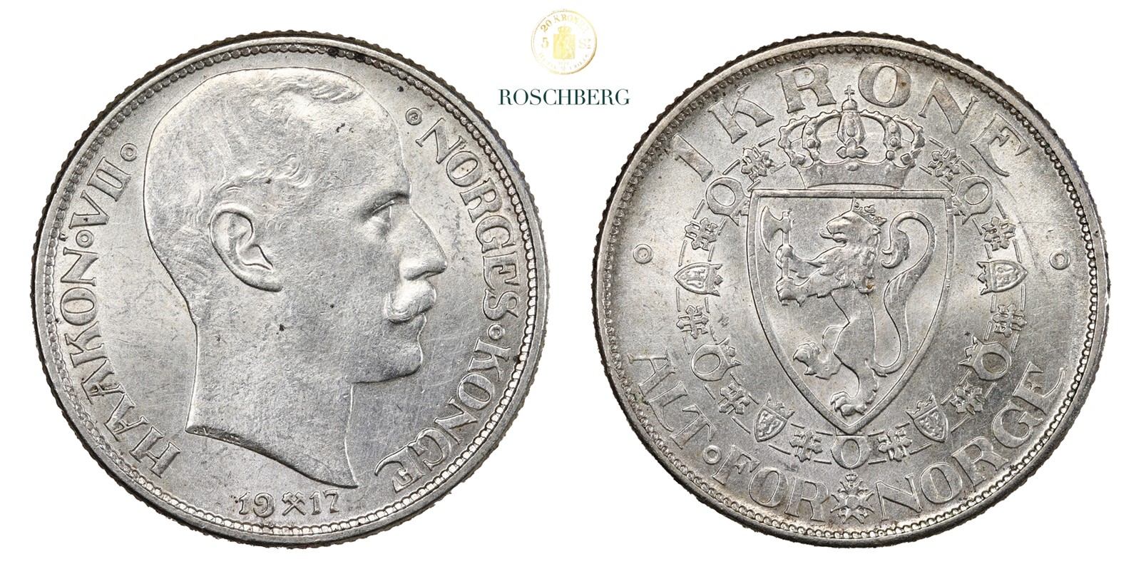 Norge 1 Krone 1917 Kv 01