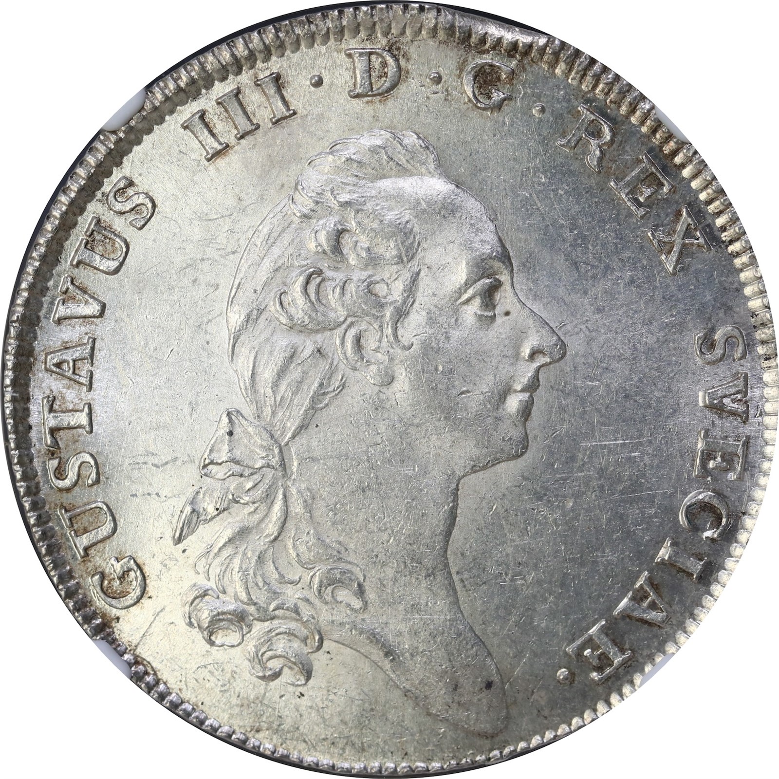 SWEDEN. Gustav III. 1 Rigsdaler 1780-OL NGC MS61.