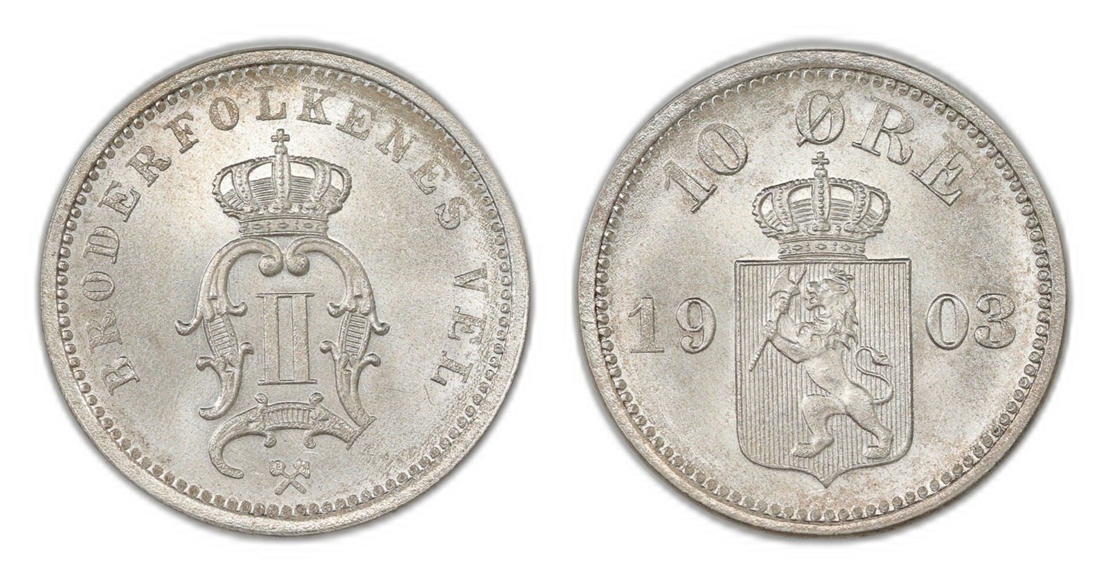 Norway. Oscar II. 10 Øre 1903. Kv 0.