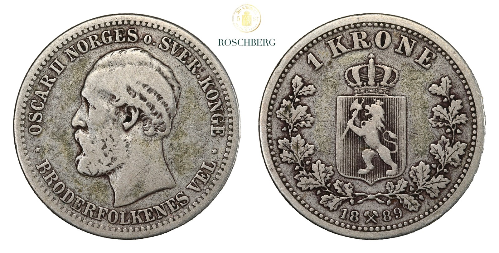 Norge 1 Krone 1889 Kv 1