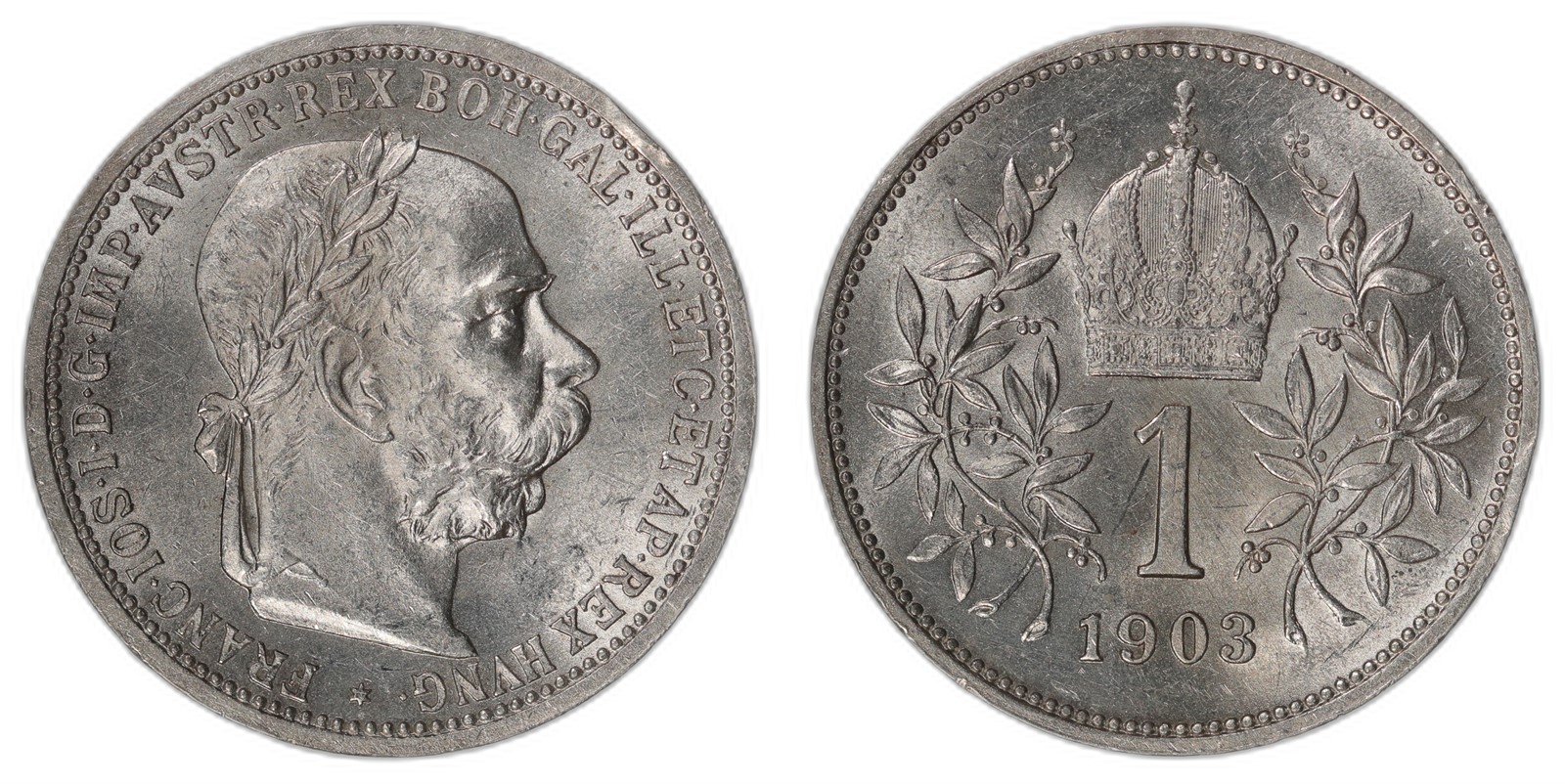AUSTRIA. Franz Joseph I. 1 Corona. 1903. UNC.