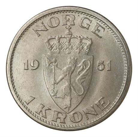 1 Krone 1951 UH Kv 0