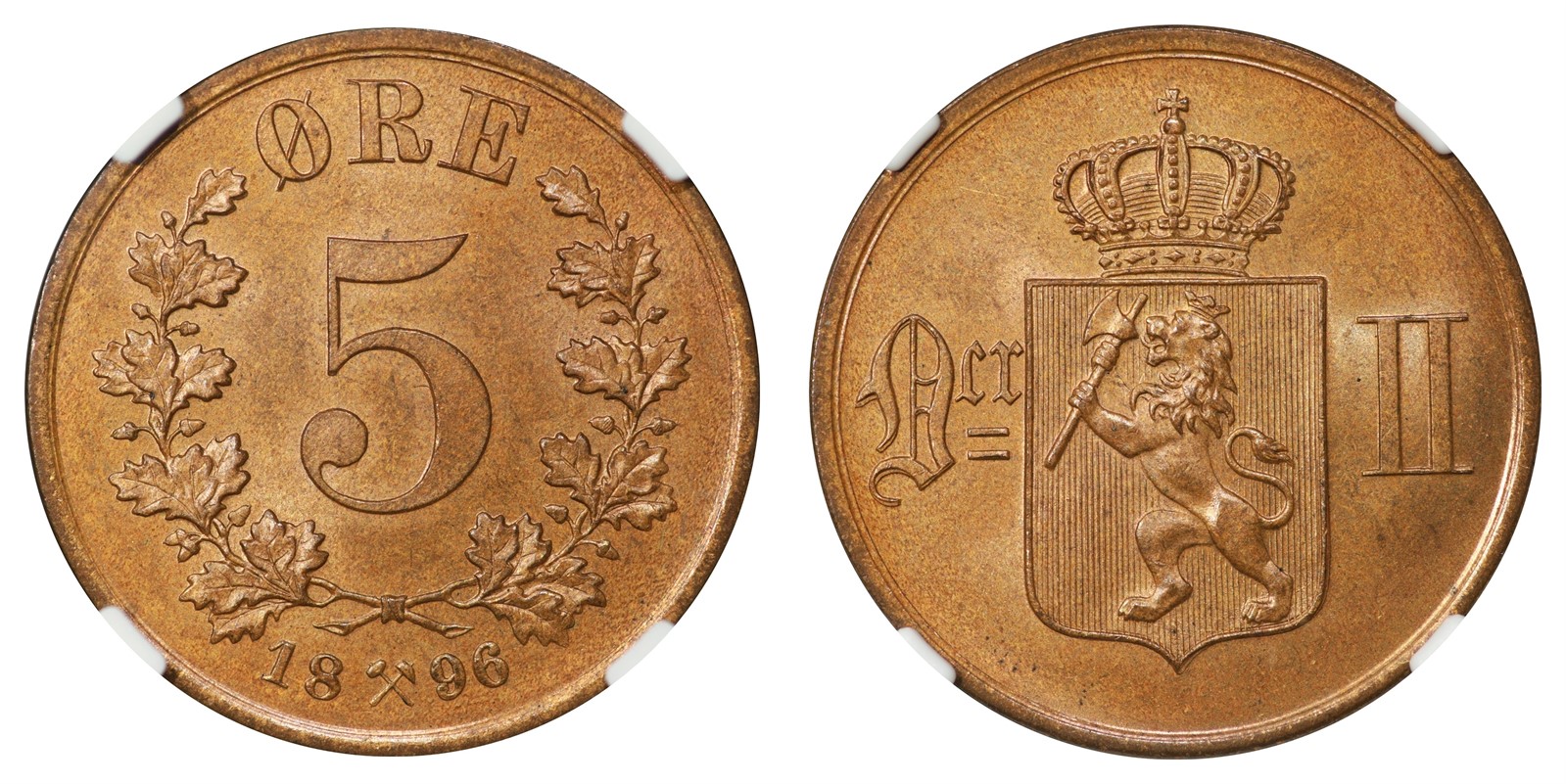 5 Øre 1896 NGC MS66BN *