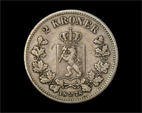 2 Kroner 1878 Kv 1/1+