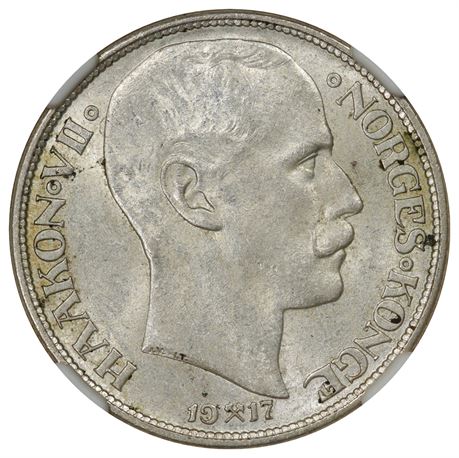 1 krone 1917 Kv 0/01, NGC MS61
