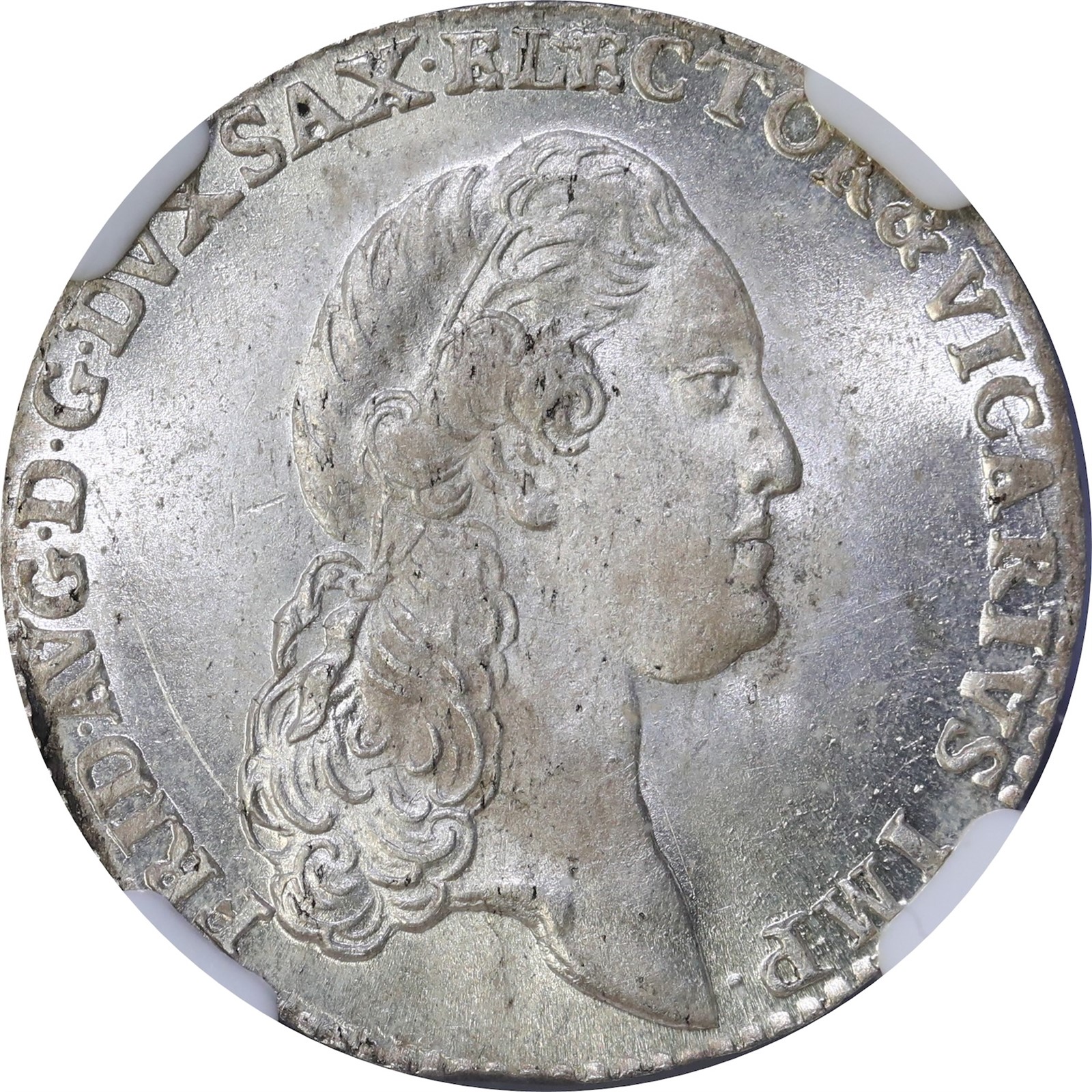 GERMAN STATES, Saxony. Friderich August. 1/6 Thaler 1790 NGC MS65