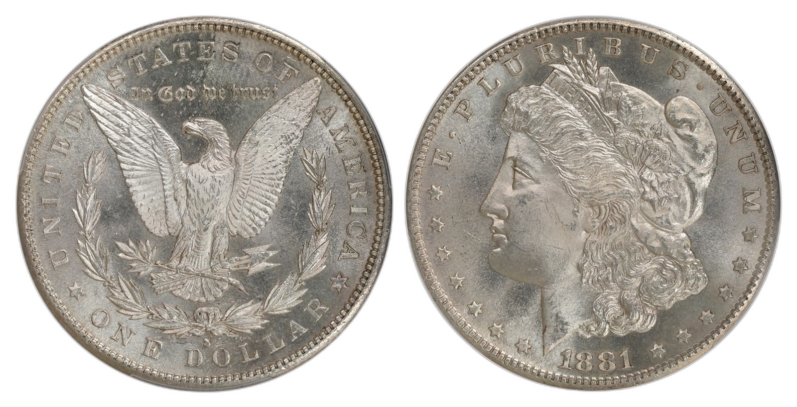 USA. Republic. Morgan Dollar 1881-S. Kv PCGS MS65.
