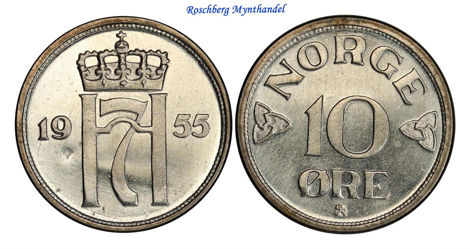 10 Øre 1955 PRAKT (UNC)