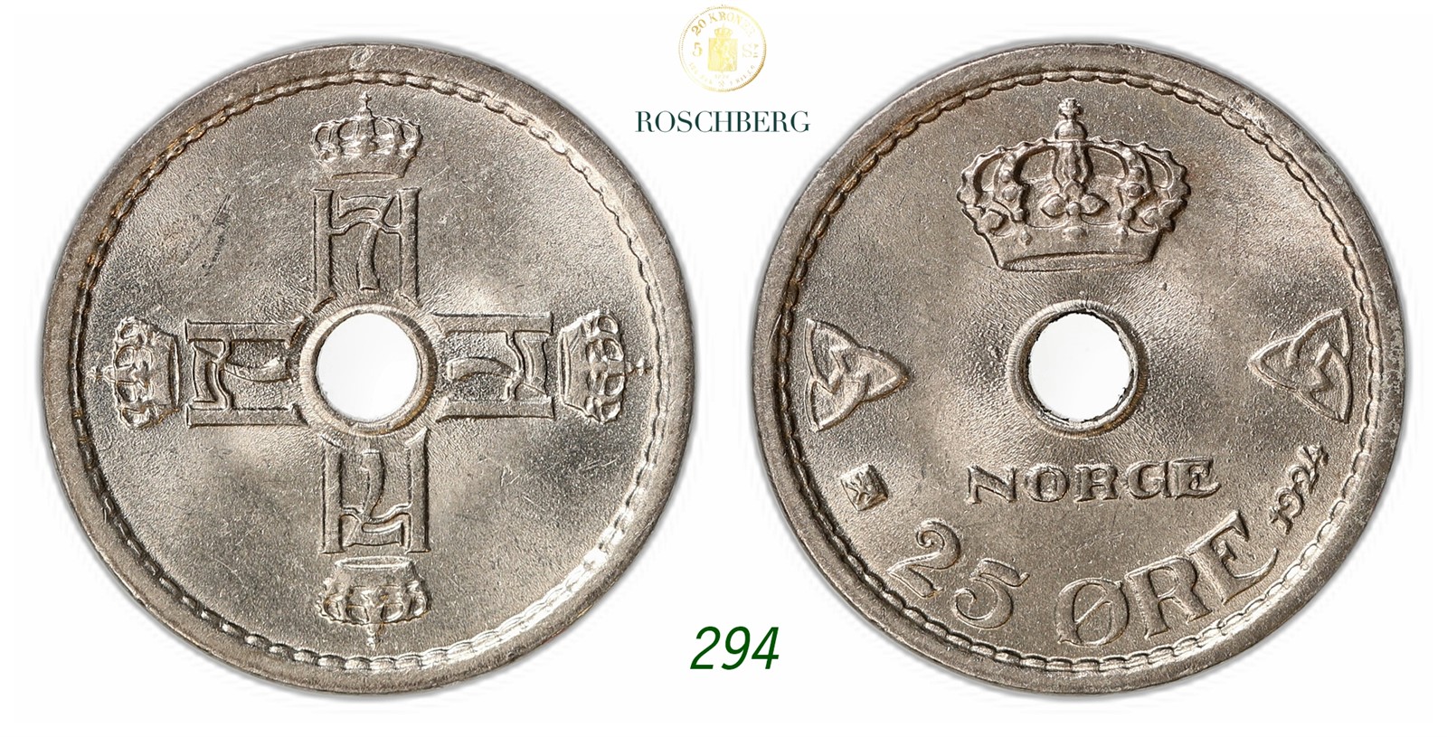 NORWAY. Haakon VII. 25 Øre 1924.