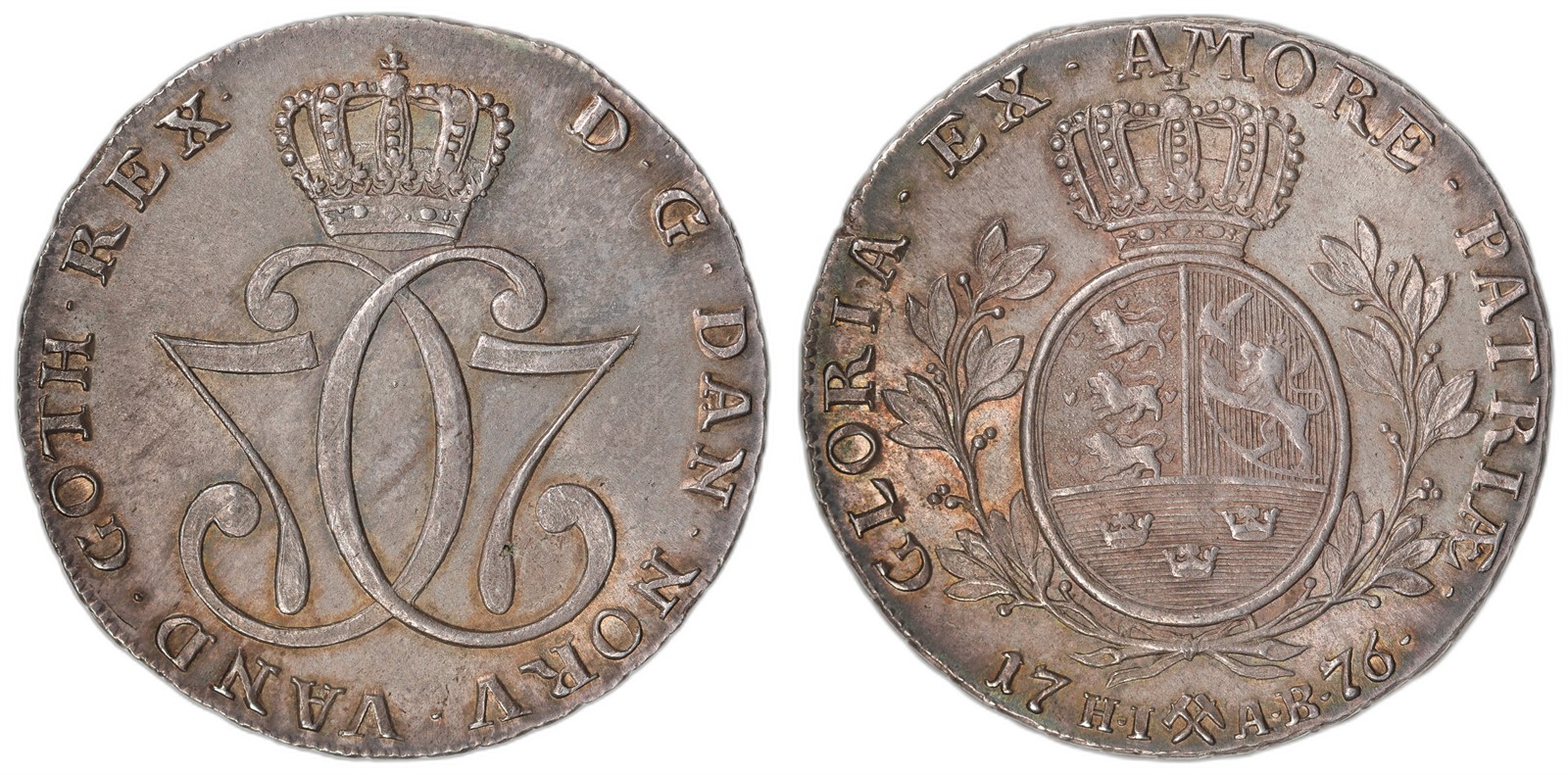 NORWAY. Christian VII. 1 Speciedaler 1776. Kv 0/01 (UNC).