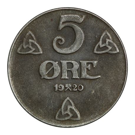 5 Øre 1920 Kv 1+