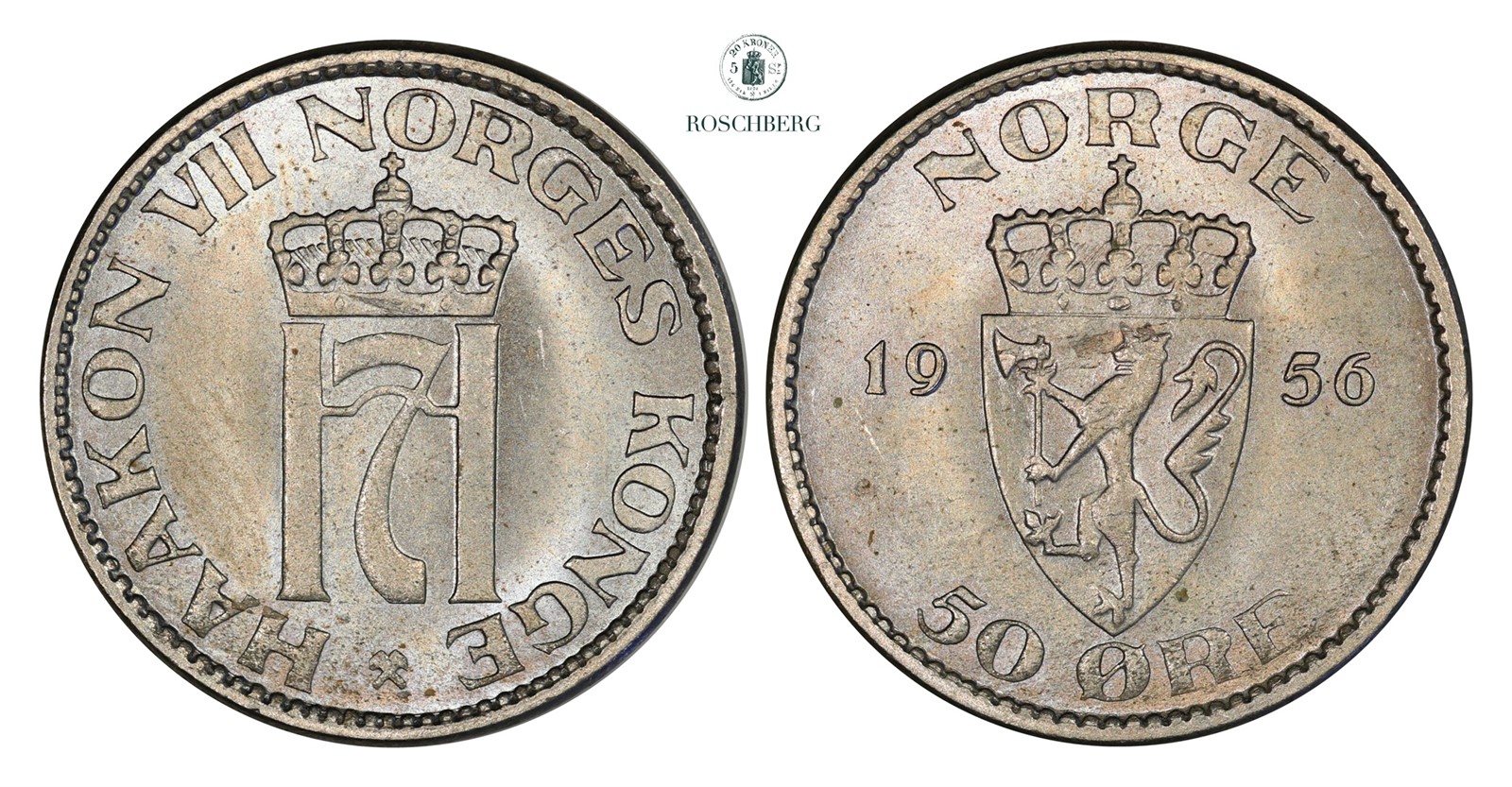 50 Øre 1956 Kv 0 (UNC)