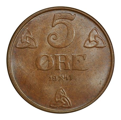 5 Øre 1941 K Kv 0