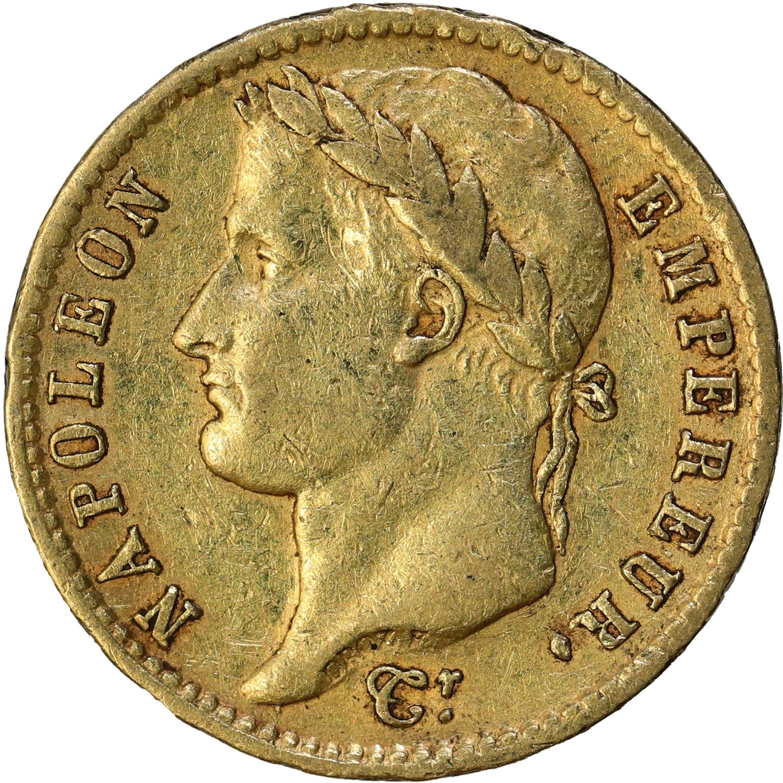 FRANCE. Napoleon I. 20 Francs 1811-A XF