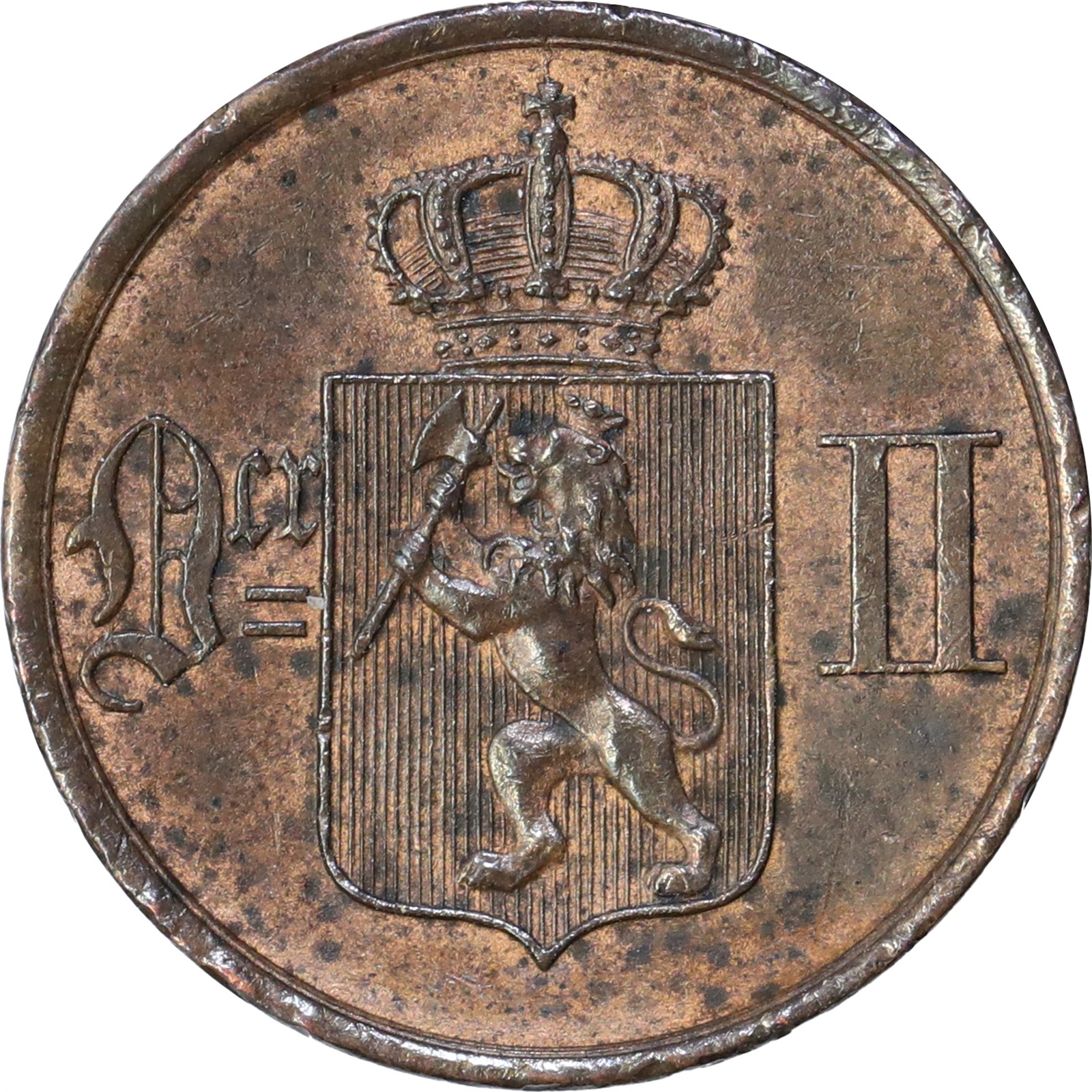 NORWAY. Oscar II. 1 Øre 1885 Kv 01 (AU)