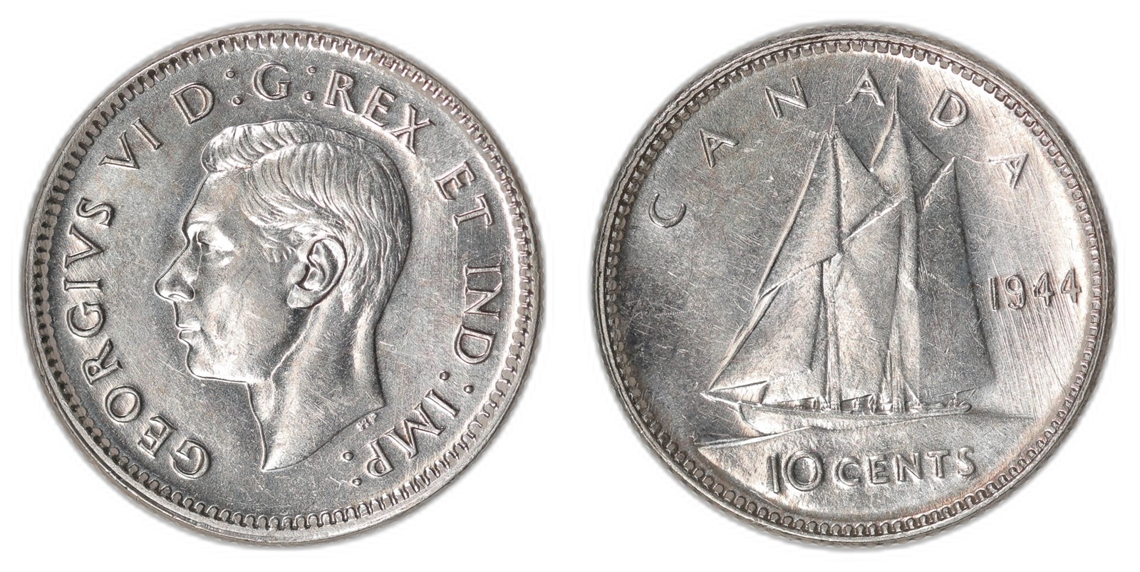 CANADA. George VI. 10 Cents. 1940. UNC.