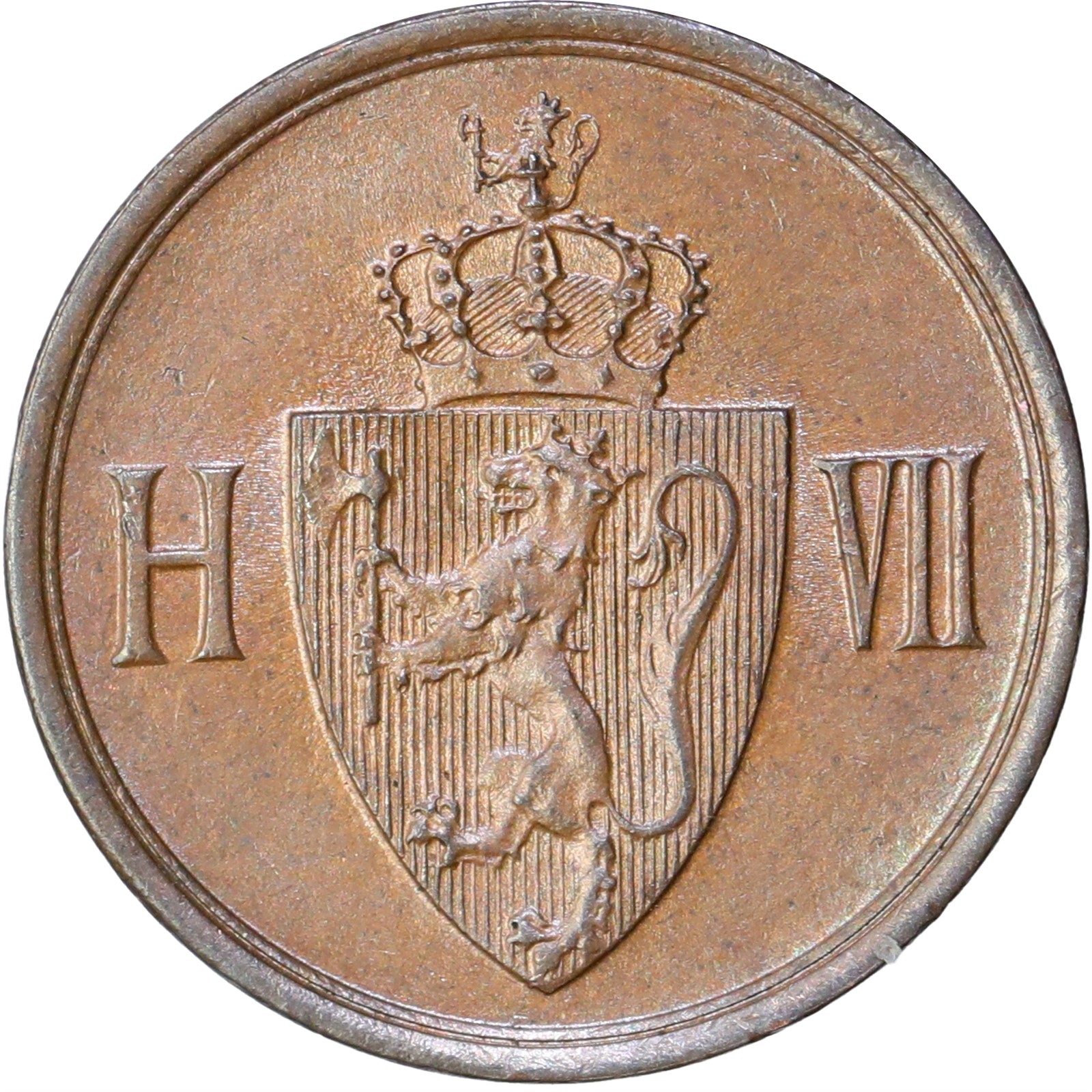 NORWAY. Haakon VII. 1 Øre 1906 Kv 0 (UNC)