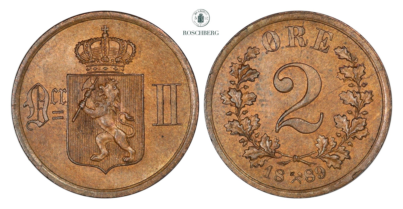 2 Øre 1889 Kv 0 (UNC)