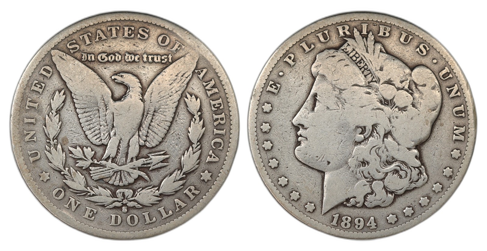USA. Republic. Morgan Dollar 1894-S. Kv VF.
