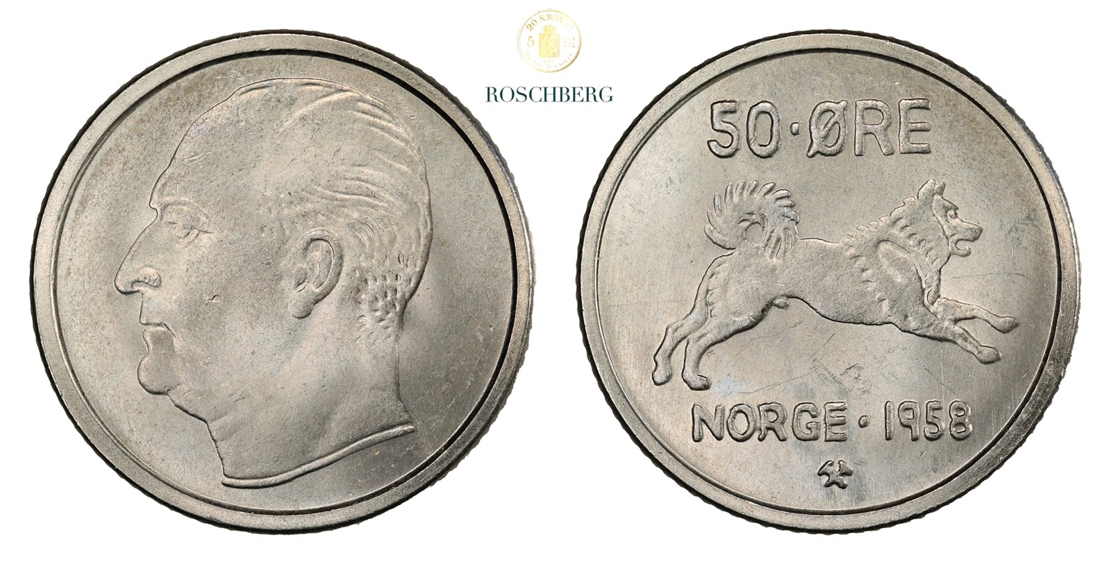 Norge 50 Øre 1958 Kv 0