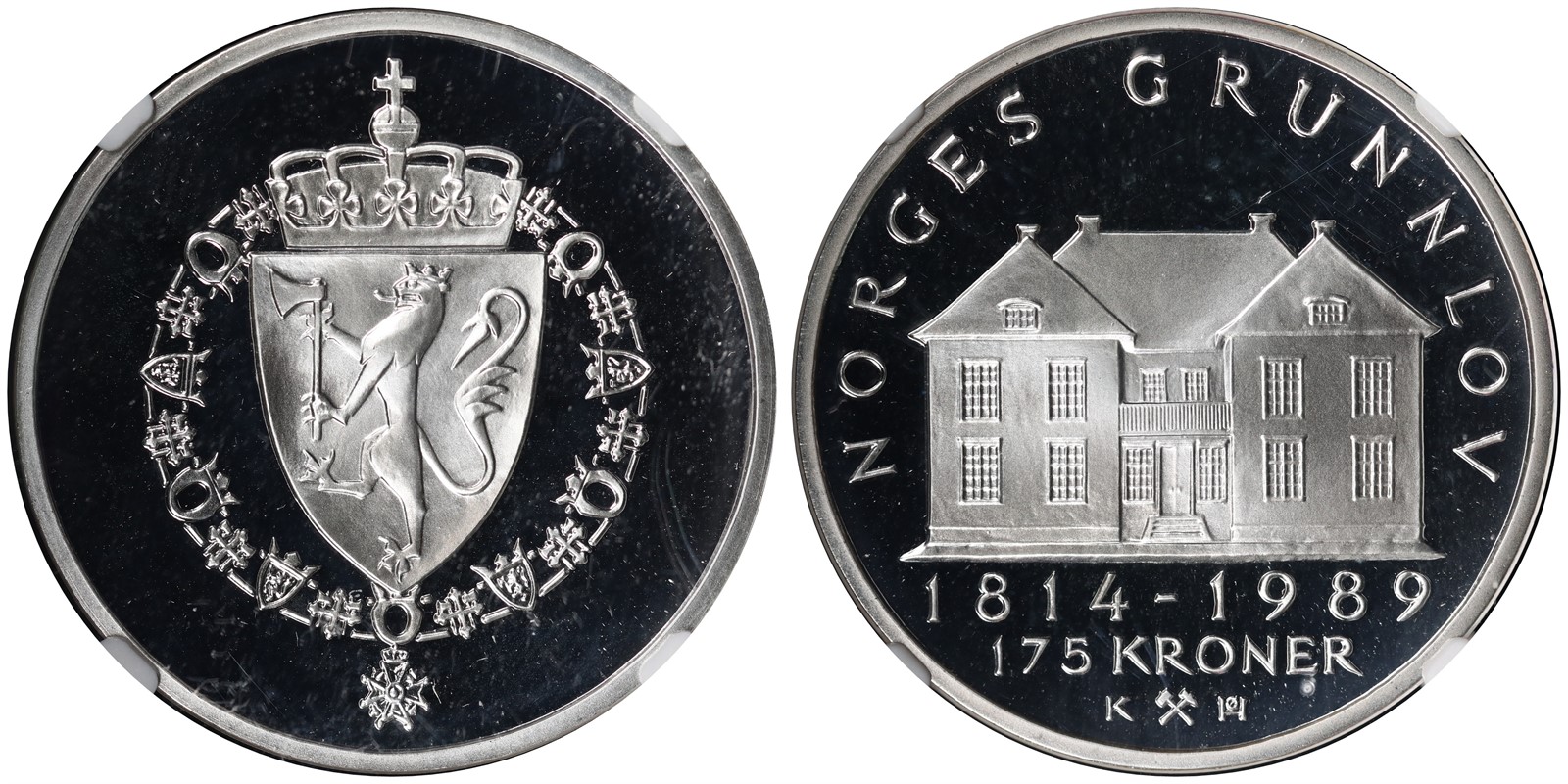 NORWAY. Olav V. 175 Kroner 1989. NGC PF67UCAM.