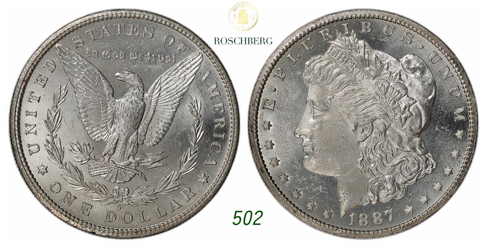 USA. San Fransisco. Morgan Dollar 1887-S.