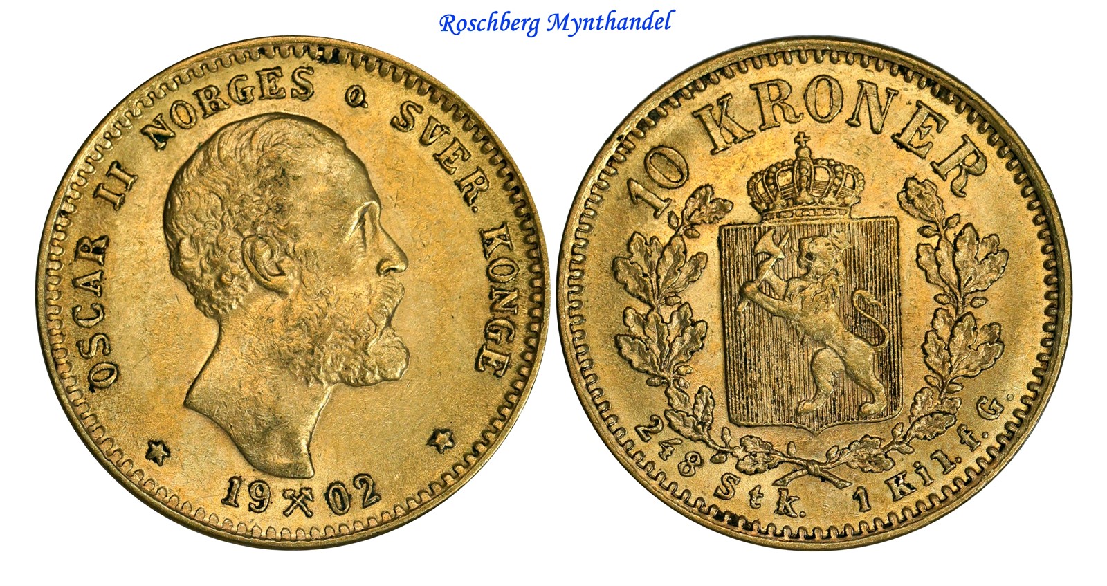 10 Kroner 1902 Kv 1+/01 (AU)