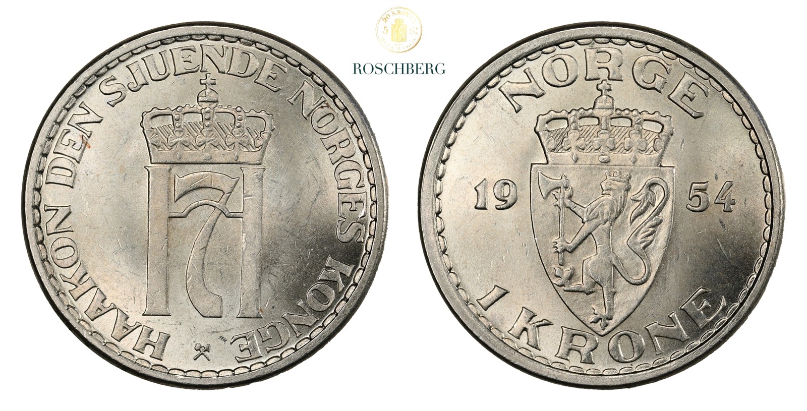 Norge 1 Krone 1954 Kv 0