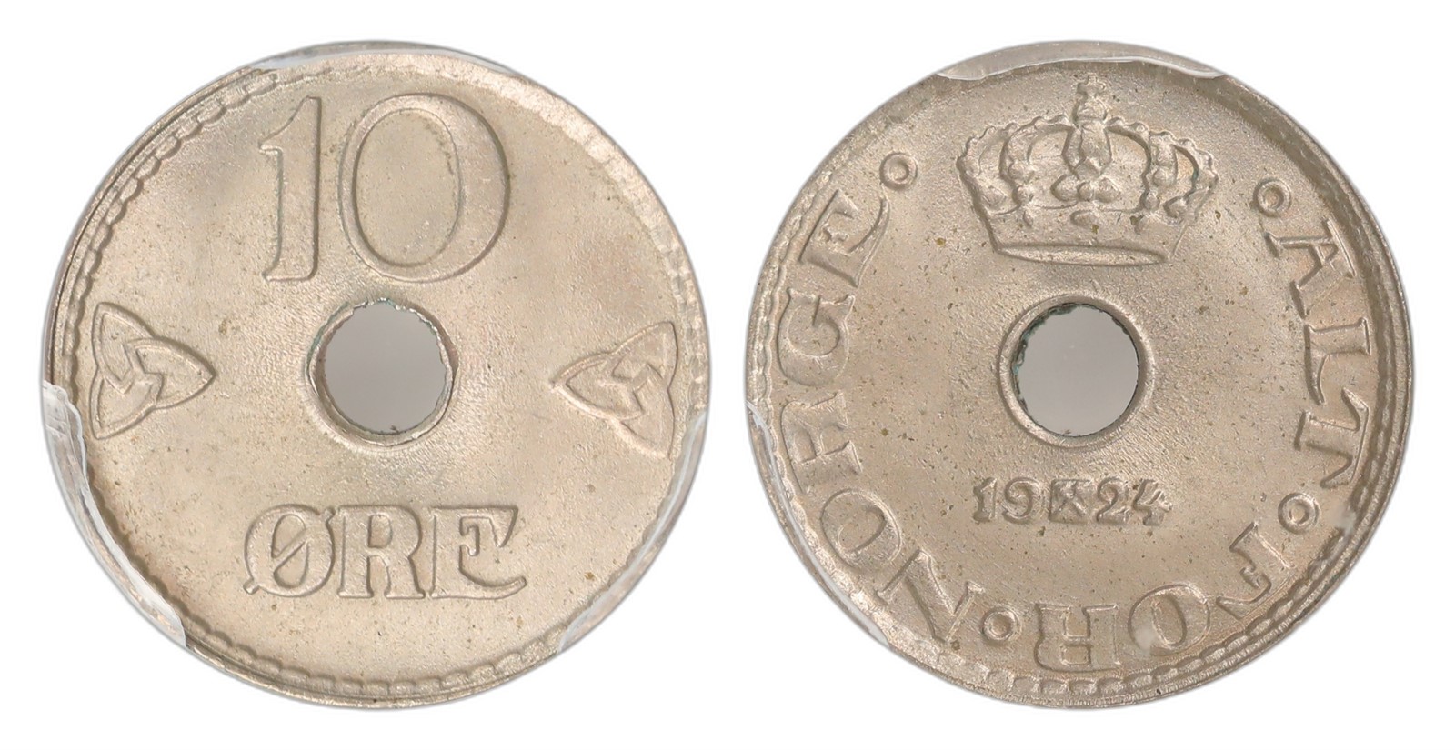 Norway. Haakon VII. 10 Øre 1924. Kv PCGS MS66.