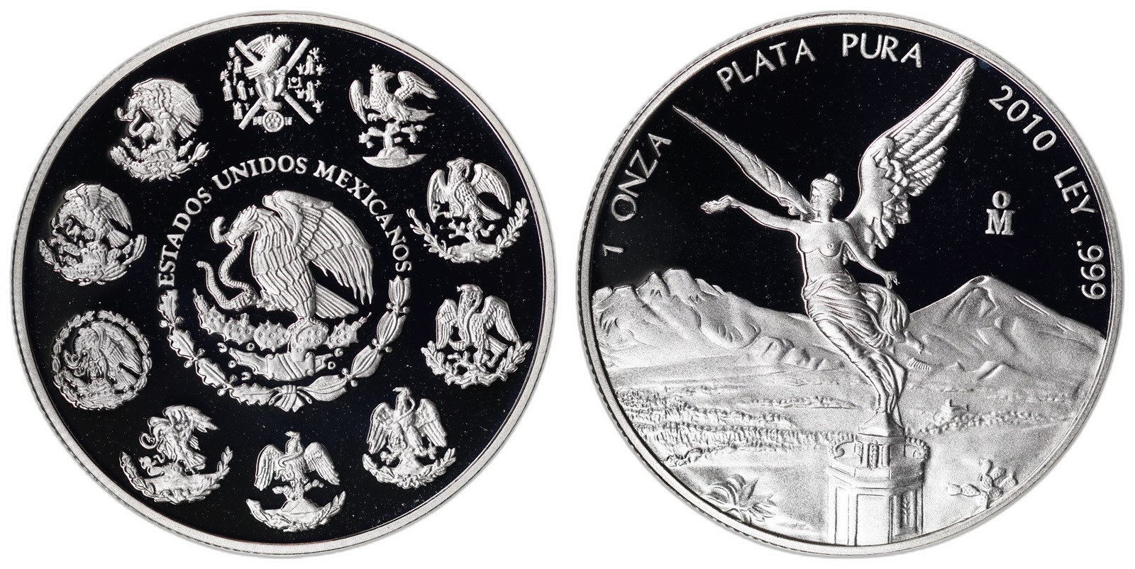 MEXICO. Republic. onza. 2010-mo. Proof.