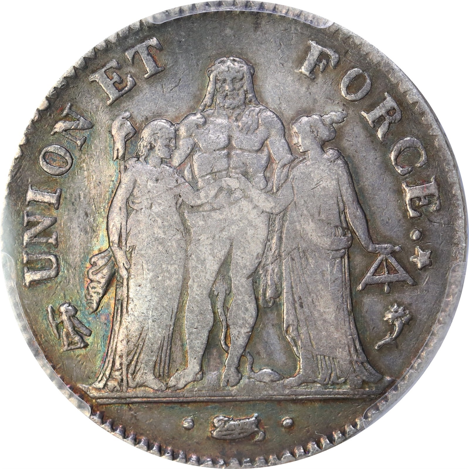 FRANCE. 5 Francs 1796-A PCGS VF25.