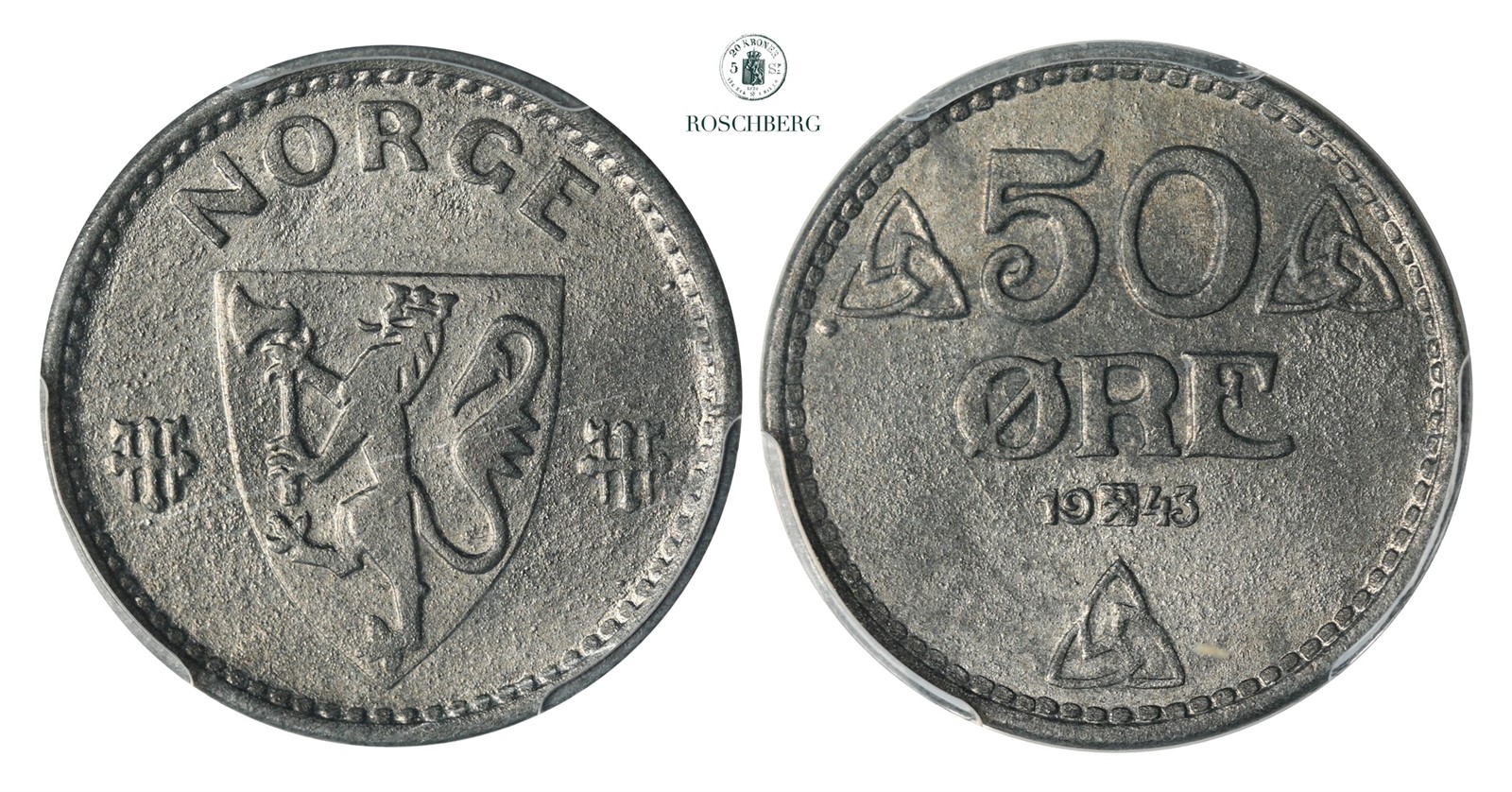 50 Øre 1943 PCGS MS63