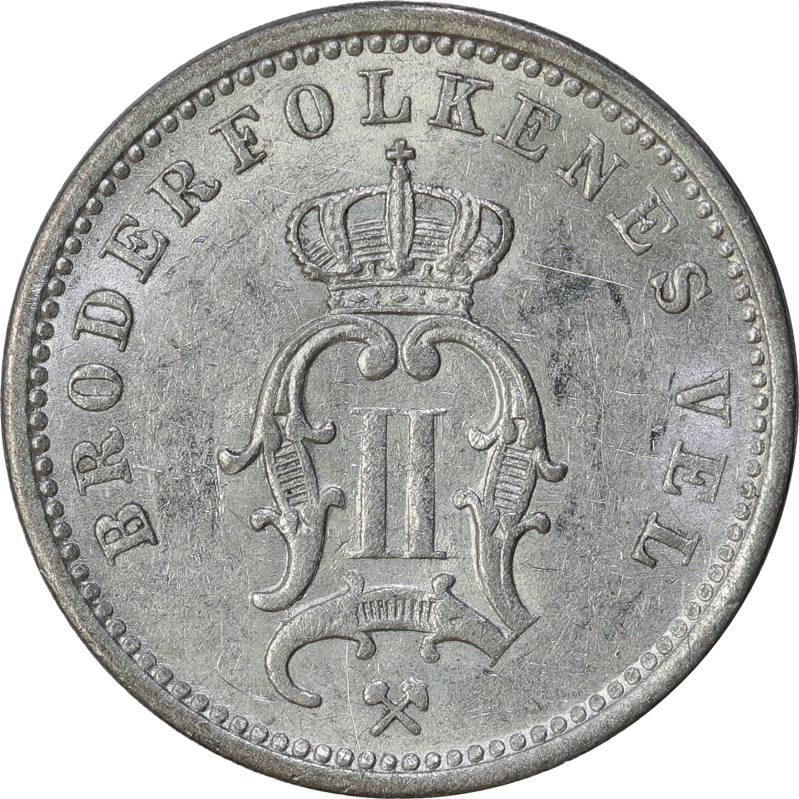 NORWAY. Oscar II. 10 Øre 1876 Kv 01 (AU)