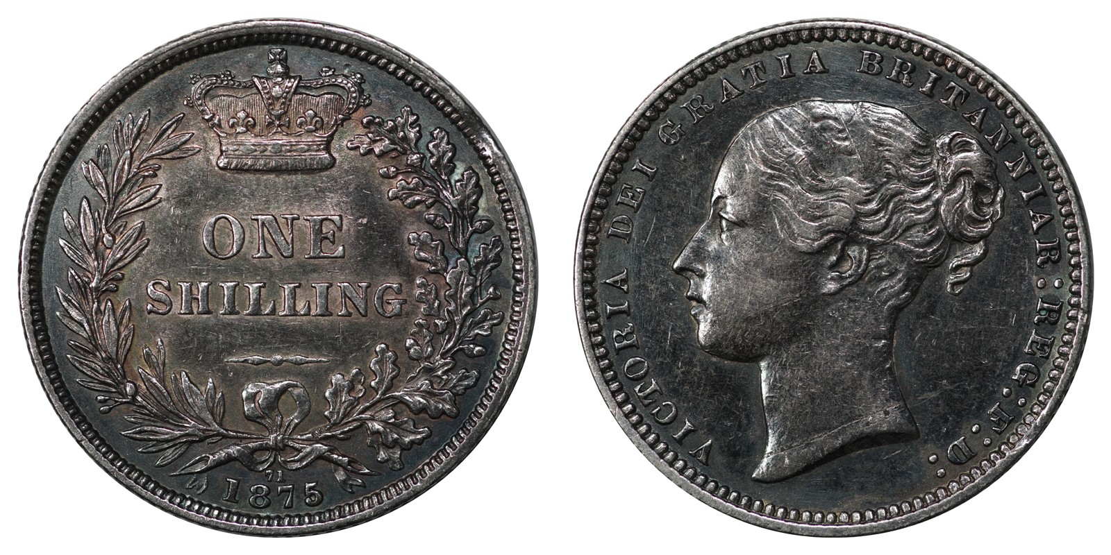 Great Britian - Victoria - Shilling 1875 - XF *