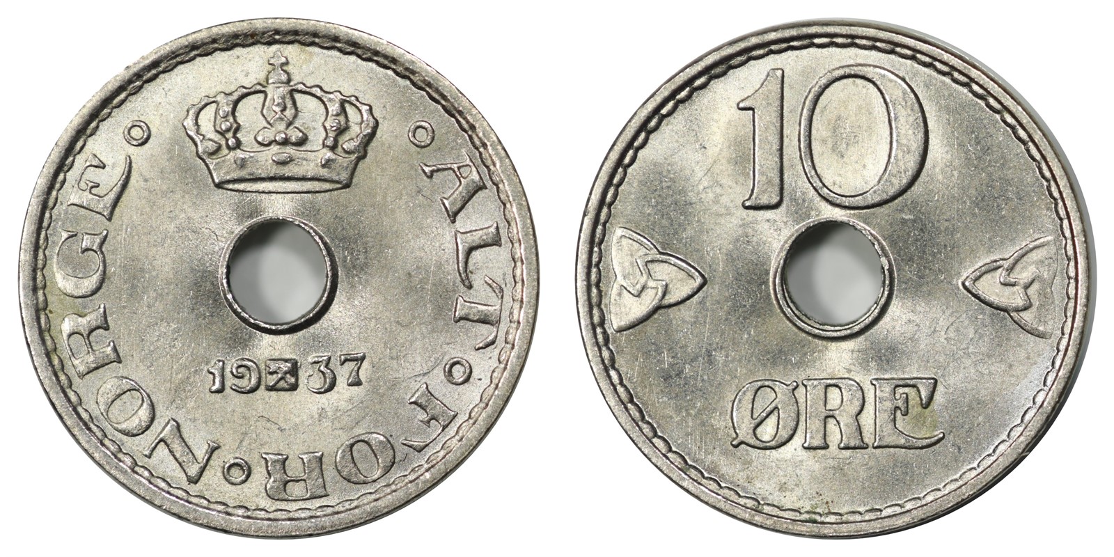 10 Øre 1937 Kv 0