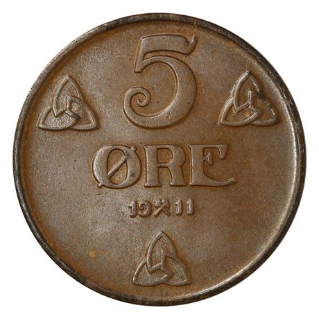 5 Øre 1911 Kv 0