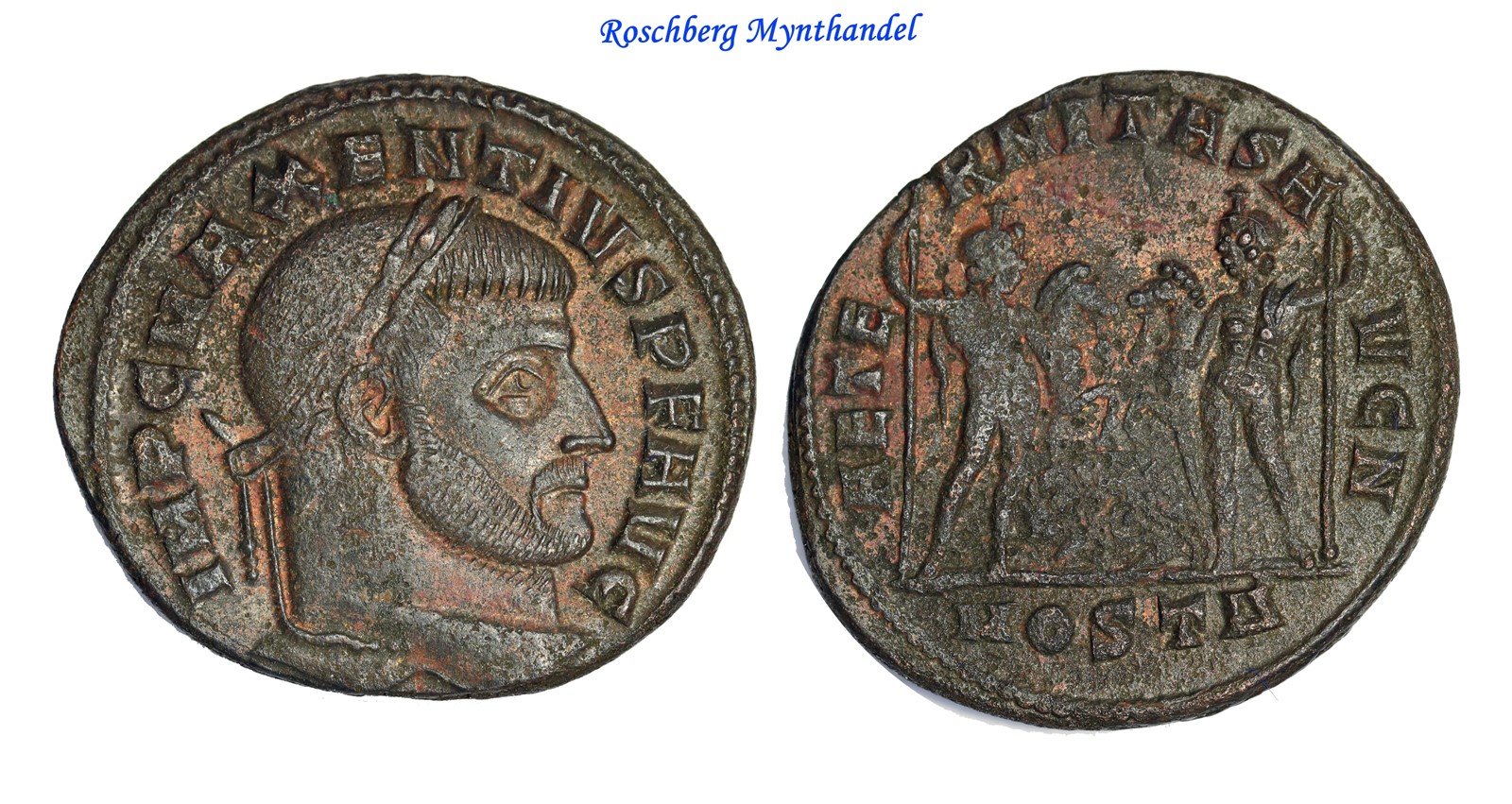 ROMAN EMPIRE. Maxentius 307-312 AD, Follis XF