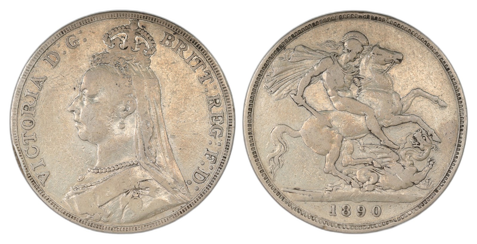 Great Britain. Victoria. Crown 1890- Jubilee Head. Kv VF.