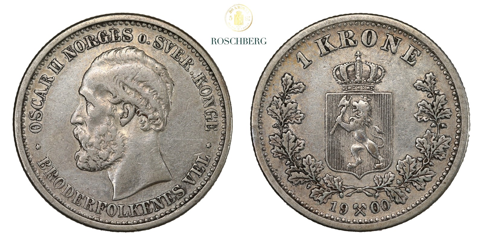 Norge 1 Krone 1900 Kv 1+