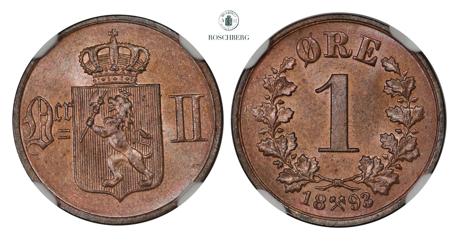 1 Øre 1893 NGC MS64