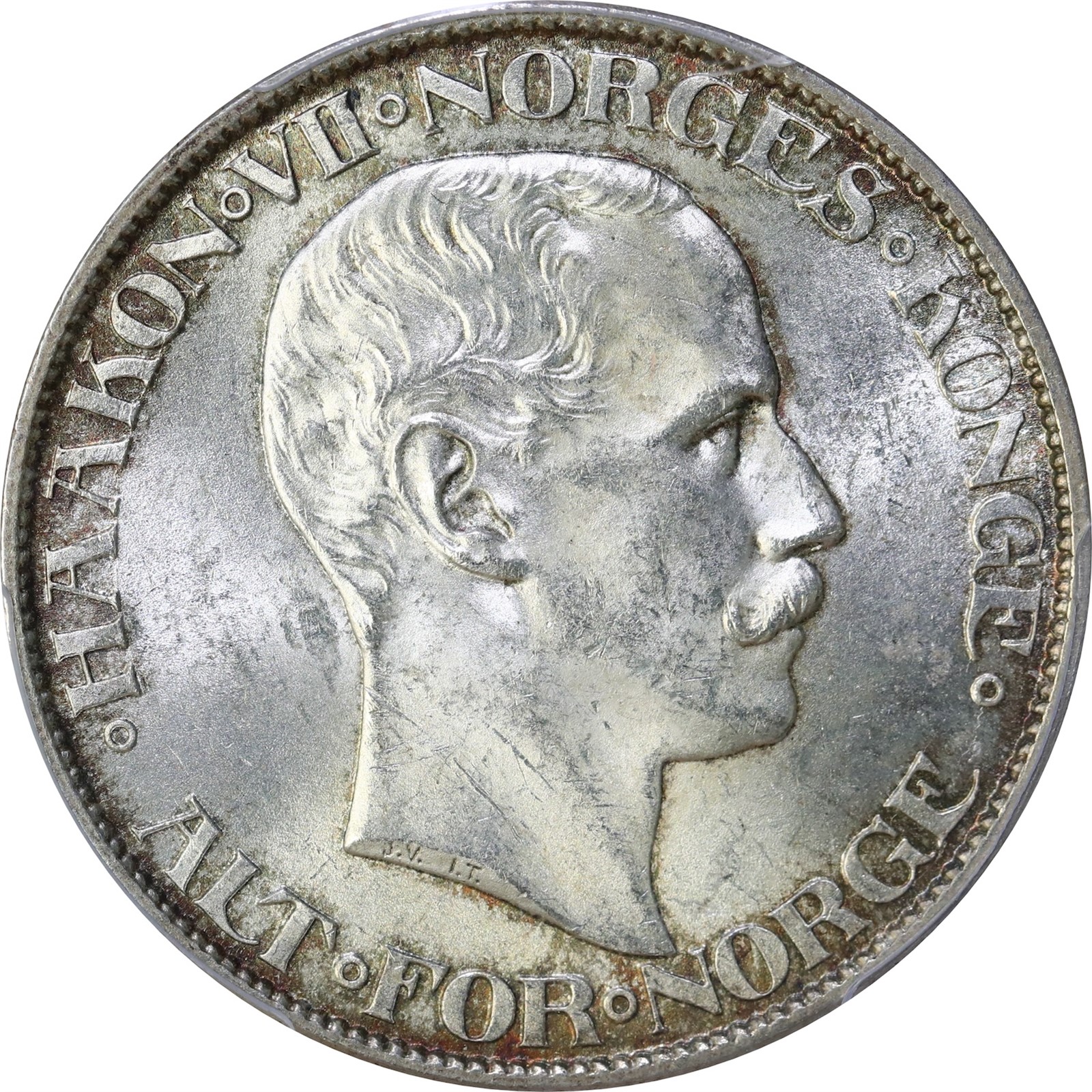 NORWAY. Haakon VII. 2 Kroner 1908 PCGS MS63