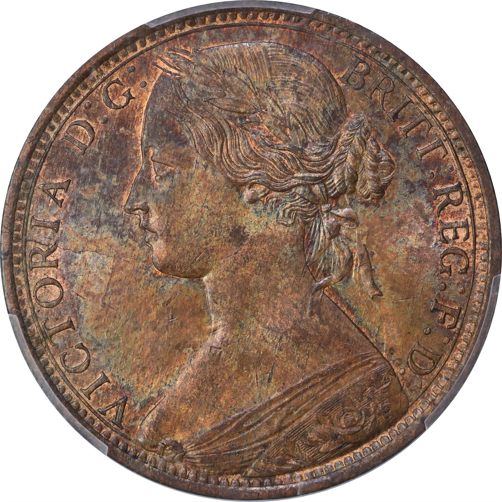 GREAT BRITAIN. Victoria. Penny 1862 PCGS MS64BN