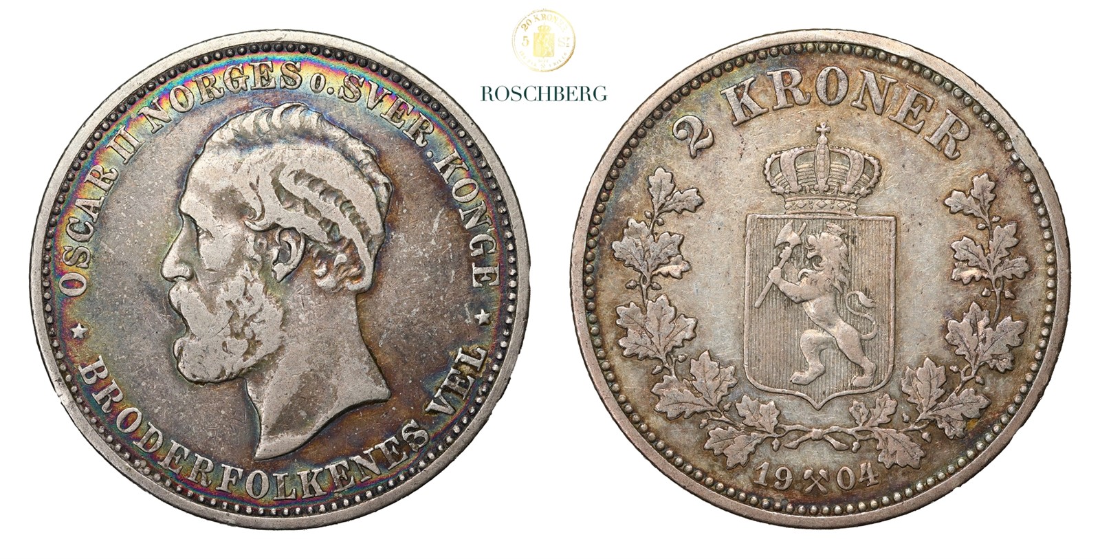 Norge 2 Kroner 1904 Kv 1