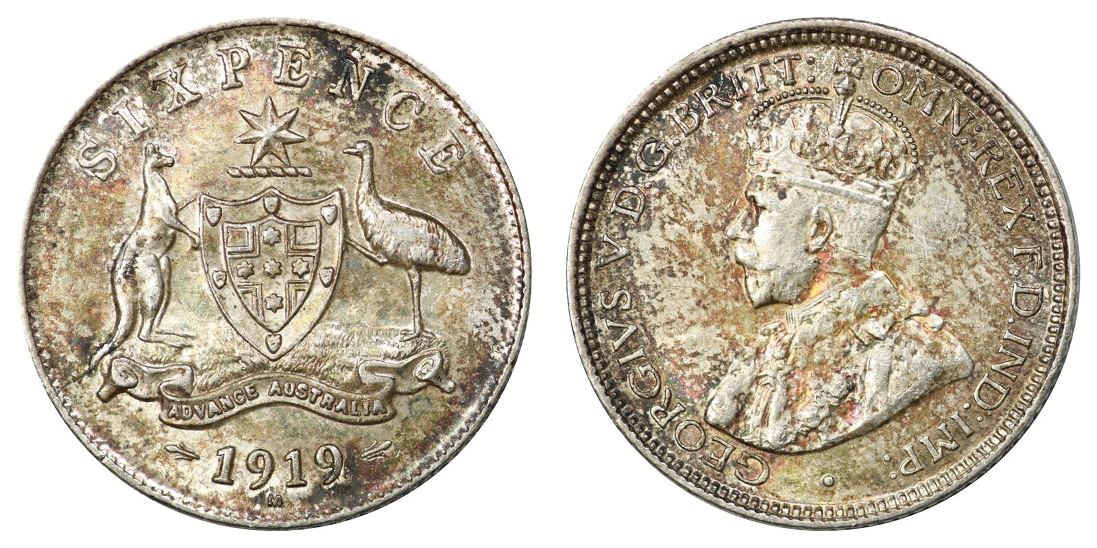 Australia - George V - 6 Pence 1919 M - AU *