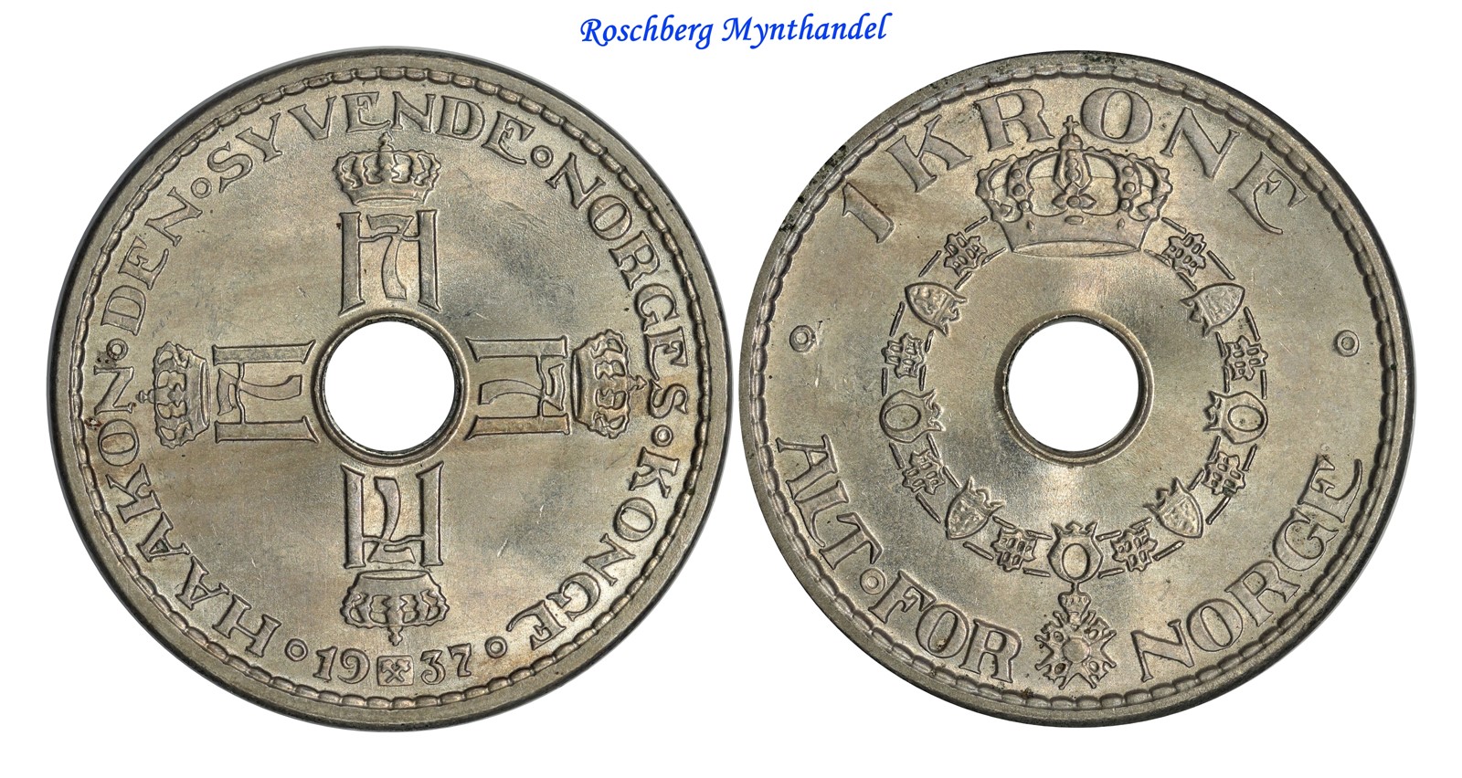 1 Krone 1937 Kv 0 (UNC)