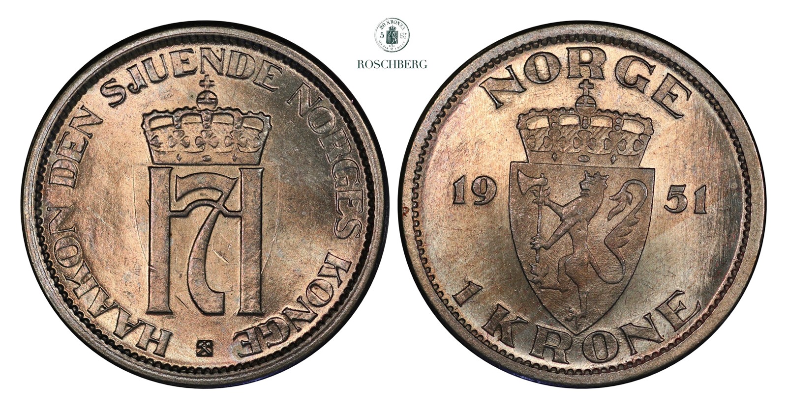 1 Krone 1951 Kv 0 (Choice UNC)