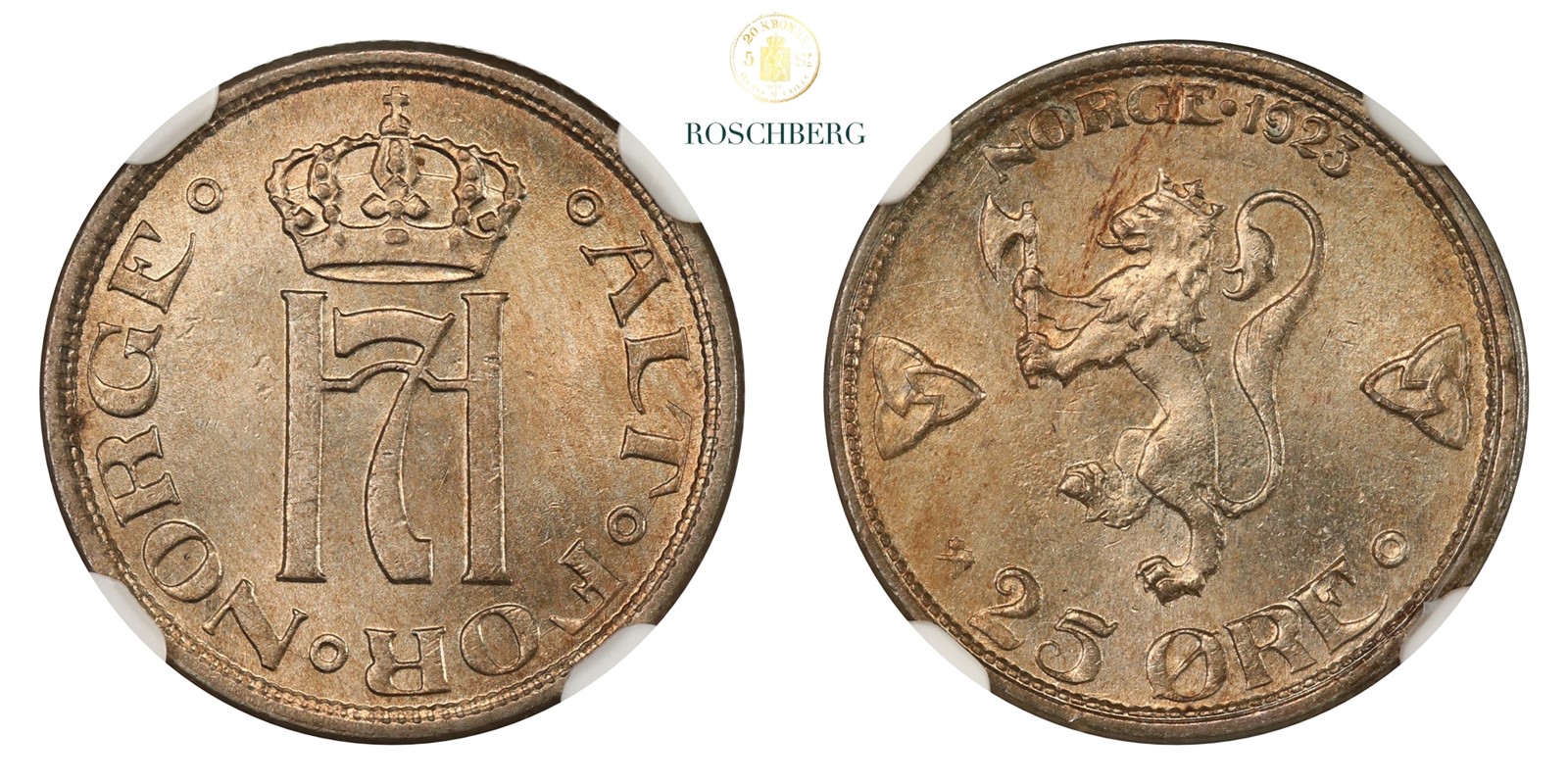 Norge 25 Øre 1923 NGC MS64