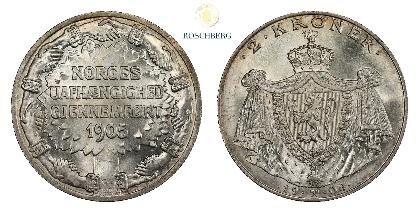 Norge 2 Kroner 1906 Kv 0