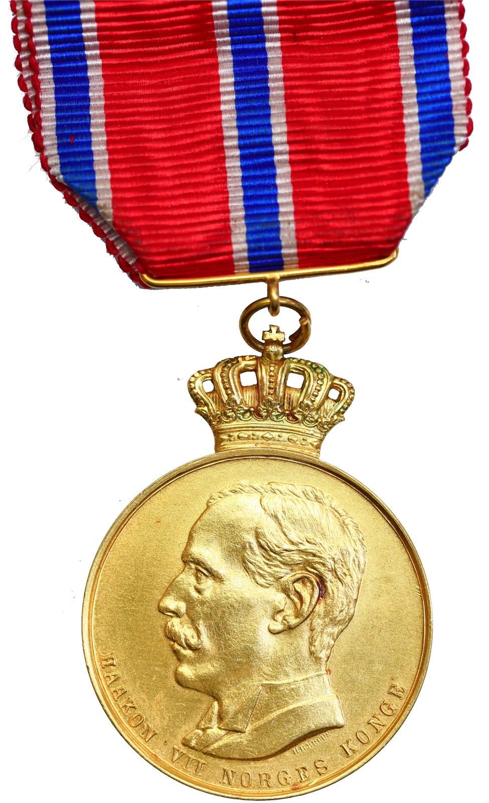 NORWAY. Haakon VII. Medaljen for Edel Daad Gull